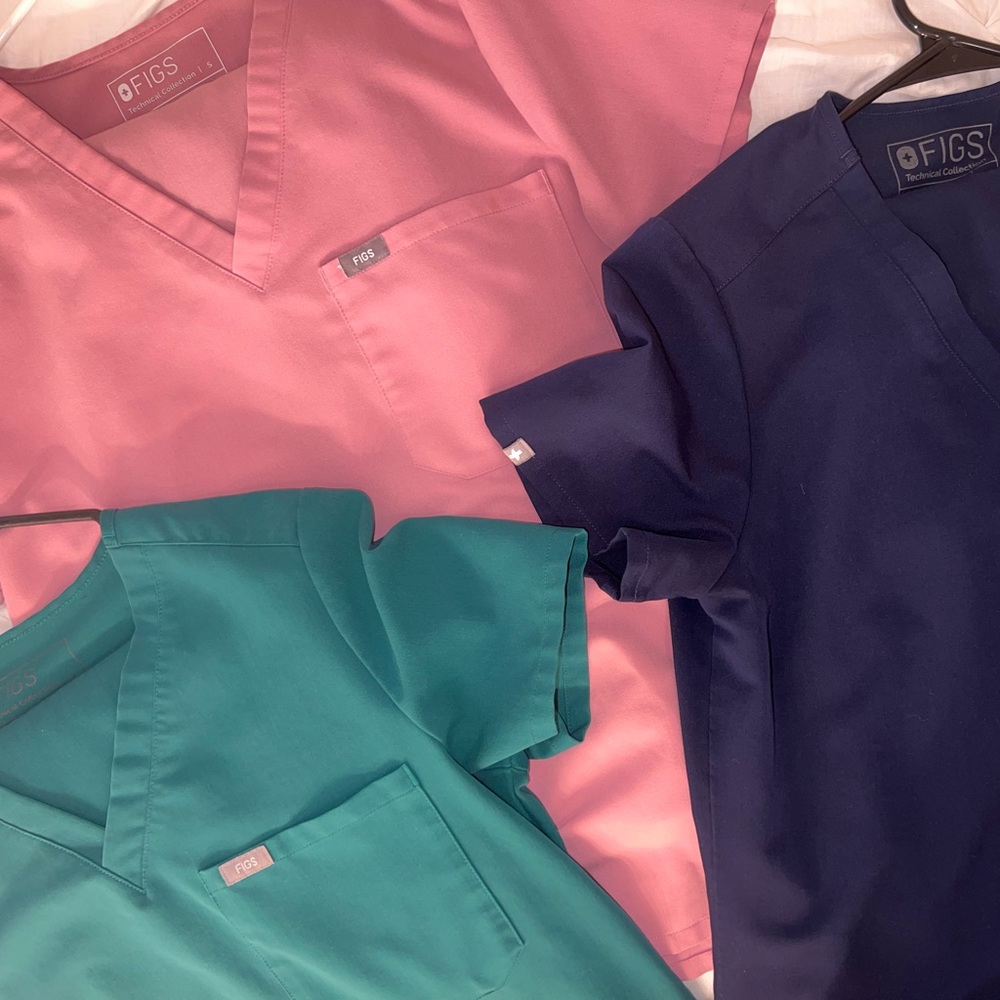 3 pair FIGS scrubs